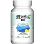 Maxi Health Kosher Chewable Melatonin 1 mg Lemon Flavor - Chometz free production, but may contain kitnyos 200 Chewable Tablets