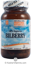 L.A. Naturals Kosher Bilberry 100% Vegetarian 60 Vegetable Capsules