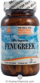 L.A. Naturals Kosher Fenugreek 100% Vegetarian 90 Vegetable Capsules