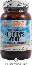 L.A. Naturals Kosher St. John&rsquo;s Wort 100% Vegetarian 90 Vegetable Capsules