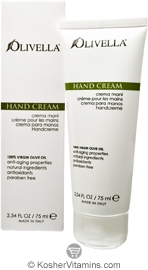 Olivella Kosher 100% Virgin Olive Oil Hand Cream 2.54 OZ