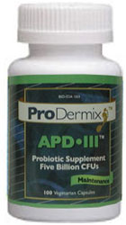 ProDermix Kosher APD III Probiotic Supplement Five Billion CFUs Maintenance 100 Vegetarian Capsules
