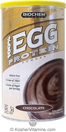 Biochem Kosher 100% Egg Protein Powder Dairy Chocolate 15.4 OZ