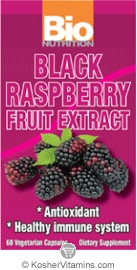 Bio Nutrition Black Raspberry Fruit Extract Vegetarian Suitable Not Certified Kosher 50 Vegetarian Capsules