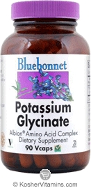 Bluebonnet Kosher Albion Potassium Glycinate 99 mg 90 Vegetable Capsules