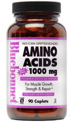 Bluebonnet Kosher Amino Acids 1000 mg Dairy 90 Caplets