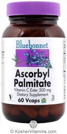 Bluebonnet Kosher Ascorbyl Palmitate 500 mg 60 Vcaps