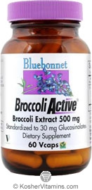 Bluebonnet Kosher Broccoli Active Broccoli Extract 500 mg 60 Vegetable Capsules