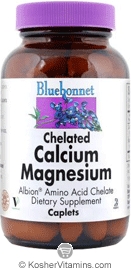 Bluebonnet Kosher Albion Chelated Calcium Magnesium 120 Caplets