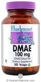 Bluebonnet Kosher DMAE 100 mg 50 Vegetable Capsules