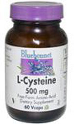 Bluebonnet Kosher L-Cysteine 500 mg 60 Vegetable Capsules