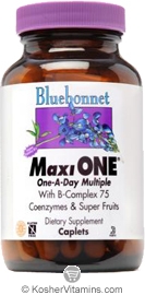Bluebonnet Kosher MaxiOne Single Daily Multiple 30 Caplets