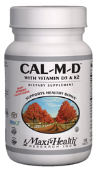 Maxi Health Kosher Cal-M-D Calcium Magnesium with Vitamin D3 & Vitamin K2 120 Tablets