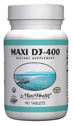 Maxi Health Kosher Maxi Vitamin D3-400 I.U. 90 Tablets