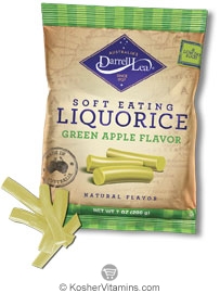 Darrell Lea Kosher Soft Eating Liquorice (Licorice) Green Apple 7 oz