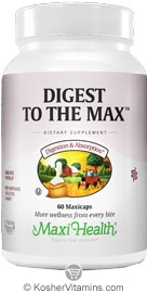 Maxi Health Kosher Digest To The Max  60 Maxicaps