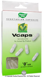 Natures Way Kosher Empty Vcaps Zero 100 Vcaps