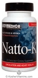 Enzymedica Kosher Natto K: Circulation and Heart Health 90 Capsules