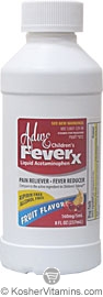 Adwe Kosher Children&rsquo;s FeverX Liquid Acetaminophen Fruit Flavor 8 OZ.