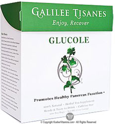 Galilee Tisanes Kosher Glucole Caffine Free (Promotes Healthy Pancreas Function) 100 Tea Bags