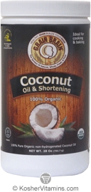 Grain Brain Kosher 100% Organic Coconut Oil & Shortening 28 OZ