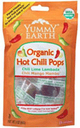 Yummy Earth Kosher Organic Lollipops Hot Chili Pack Of 6 3 OZ