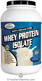 Integrated Supplements Kosher 100% Natural CFM Whey Protein Isolate Dairy Vanilla Ice Cream 2 LB