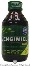 Jengimiel Kosher Cough Syrup Forte With Ginger, Honey And Aloe  4 OZ
