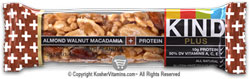 Kind Kosher Plus Protein Bars Almond Walnut And Macadamia OU-Dairy 12 Bars