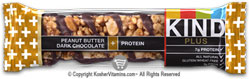 Kind Kosher Plus Protein Bars Peanut Butter Dark Chocolate OU Dairy 12 Bars