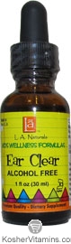 L.A. Naturals Kosher Ear Clear Kids Alcohol Free Wellness Formula 1 OZ