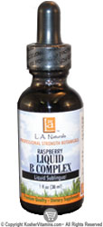 L.A. Naturals Kosher Liquid Vitamin B Complex Raspberry Flavor 1 OZ