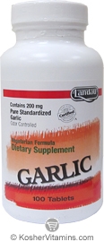 Landau Kosher Garlic 200 mg. 100 TAB