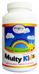 Mega Health Kosher Multy Kids - Chewable Fruit Flavor  120 Chewables