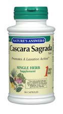 Natures Answer Kosher Cascara Sagrada Bark 90 Vegetarian Capsules