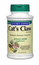 Natures Answer Kosher Cat&rsquo;s Claw Inner Bark 90 Capsules