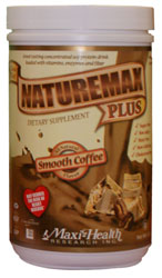 Maxi Health Kosher Naturemax Plus Protein Powder Smooth Coffee 1 LB