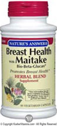 Natures Answer Kosher Breast Health with Maitake Bio-Beta Glucan 90 Vegetarian Capsules