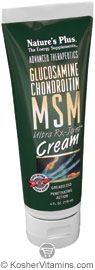 Nature`s Plus Glucosamine Chondroitin MSM Ultra Rx-Joint Cream Not Certified Kosher 4 Oz. (Tube)