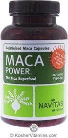 Navitas Naturals Gelatinized Organic Maca Vegetarian Suitable Not Certified Kosher  100 Vegetarian Capsules