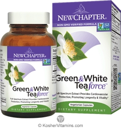 New Chapter Green & White Tea Force - Vegetarian Suitable Not Certified Kosher 60 Vegetarian Capsules