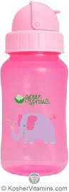 Green Sprouts  Non-Spill Aqua Bottle 12 month + Royal Pink 10 Oz