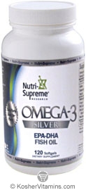 Nutri-Supreme Research Kosher Omega-3 Silver EPA/DHA Fish Oil  BUY 1 GET 1 FREE  120 Softgels