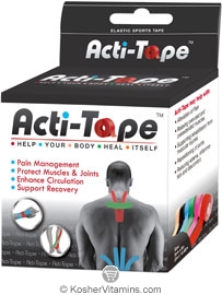 NutriWorks Kosher Kinesiology Acti-Tape Black 1 Roll