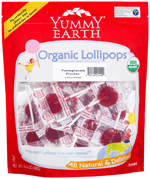 Yummy Earth Kosher Organic Lollipops Pomegranate Pucker 12.3 OZ
