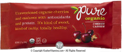 Pure Bar Kosher Pure Organic Raw Bar Cherry Cashew Dairy 1 Case  12 Bars
