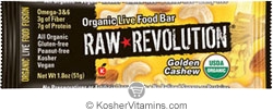 Raw Revolution Kosher Organic Live Food Bar Golden Cashew Parve 12 Bars