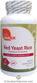 Zahlers Kosher Red Yeast Rice 120 Capsules