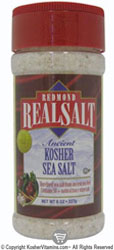 Redmond Real Salt Kosher Sea Salt Shaker - Kosher for Passover 8 OZ