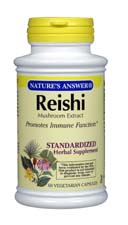 Natures Answer Kosher Standardized Reishi Mushroom Extract 60 Vegicaps